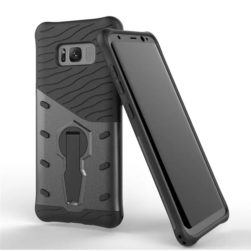 Metal Anti Shock Proof Resist Hybrid Phone Case for Samsung S8 Plus S7 Edge S5 Note 5 S6 J7 A510 J5 Stand Holder Cover |