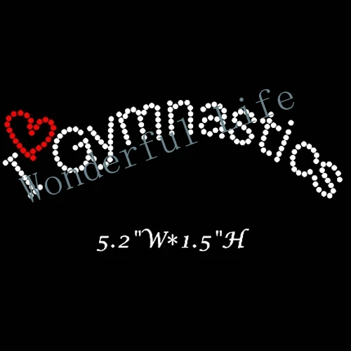 Низкая цена l Любовь гимнастика Горячая фиксация горный хрусталь мотив милый