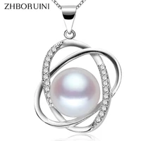 zhboruini pearl necklace 925 sterling silver jewelry for women pearl jewelry natural freshwater pearl pendants women accessories