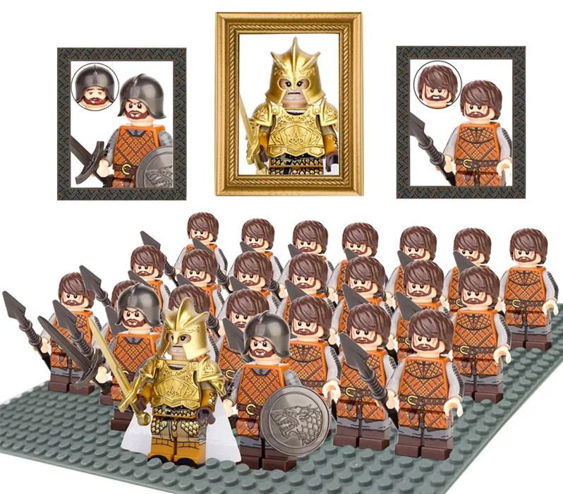 24 шт./партия Jory Cassel ArcherEddar Stark Hallis моллен меч стрелы копье строительные кубики
