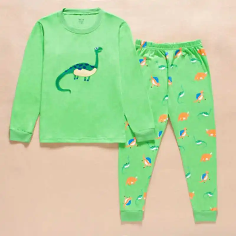New Baby Boys Pajamas Suit Girls Sleepwear Sleep Suits Kids T-shirts Pants Children pyjama 100% cotton Tops Trousers home wear | Детская