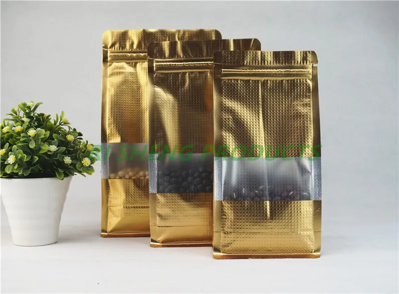 10 шт матовые золотые восьмисторонние герметичные алюминиевые фольги стоячие