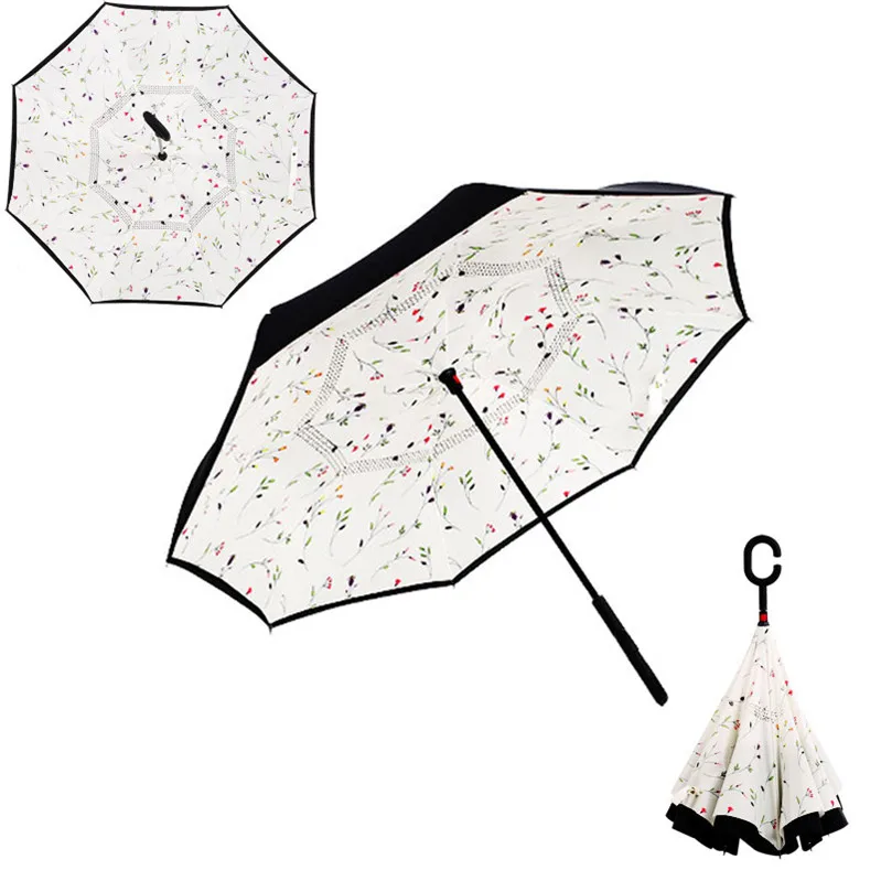 Small Flower Yesello, звездное небо, анти-УФ перевернутый зонт, складной, двойной слой, Guarda Chuva, самостоящий, наизнанку, Солнечный дождь - Цвет: Small Flower