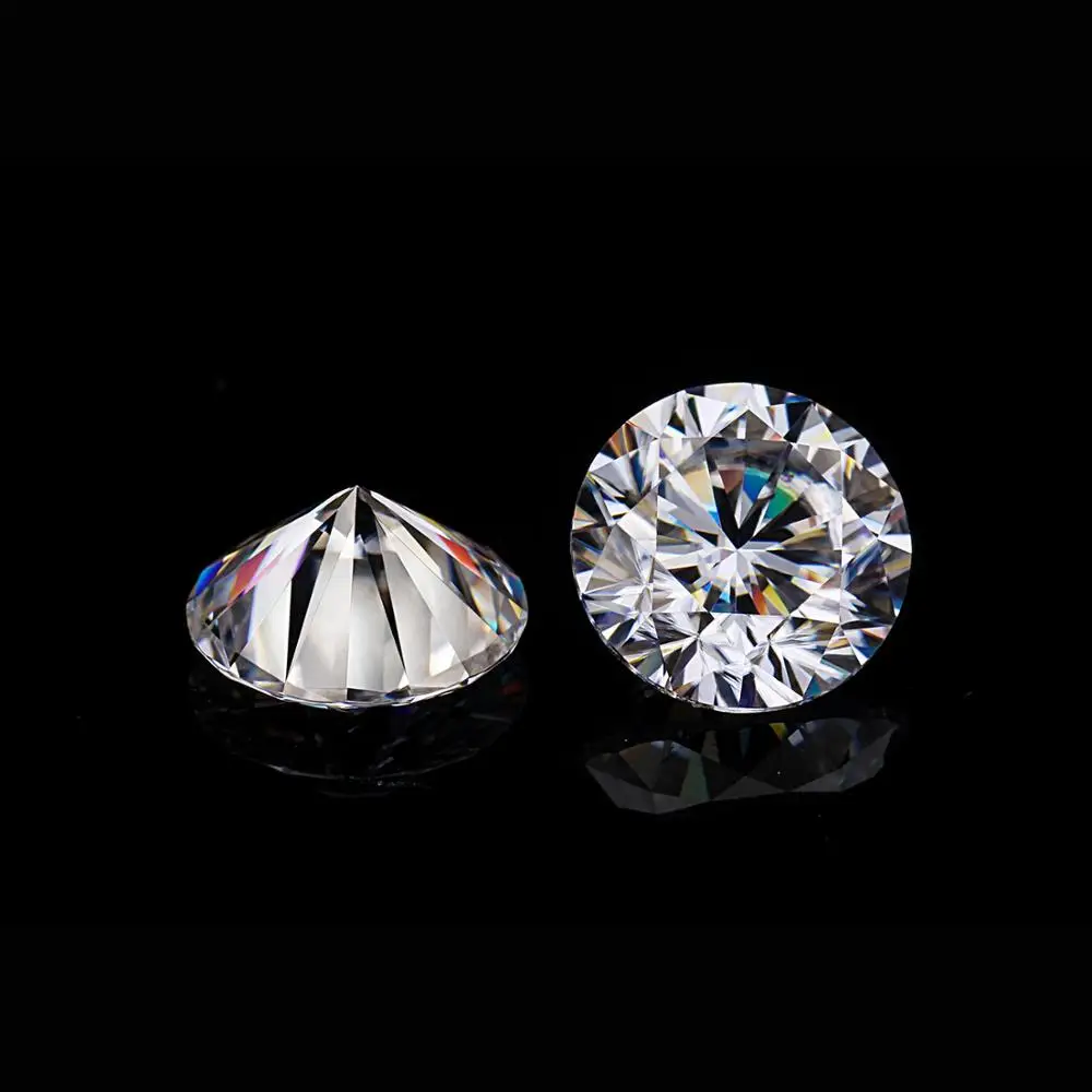 GEM'S BALLET 1.0Ct 6.5mm D Color Moissanite VVS Clarity Round Brilliant Cut Lab Grown Loose Stone for Engagement Ring Jewelry |