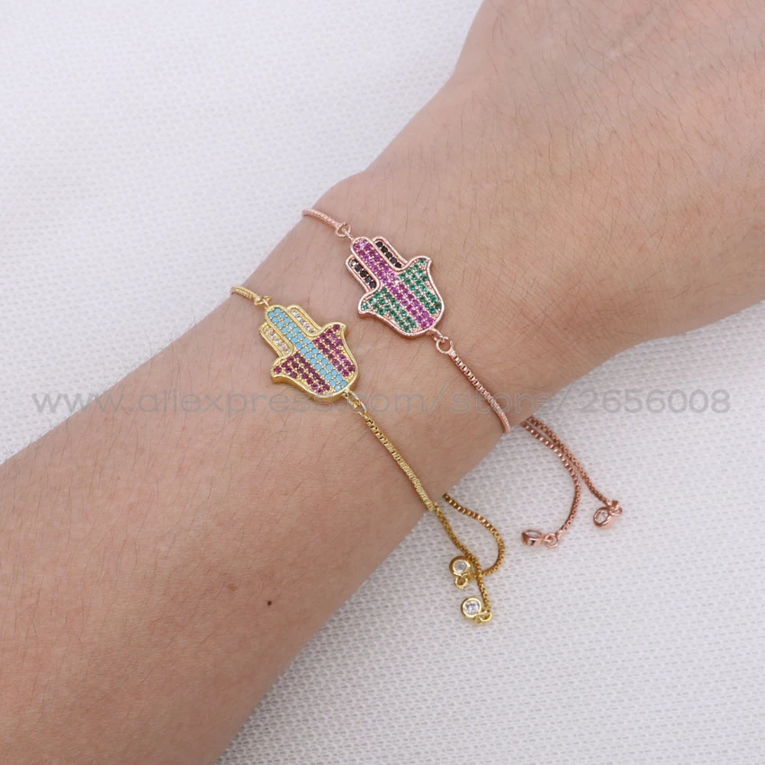 Ручной регулируемый браслет-цепочка микро проложить в форме цветка ювелирные