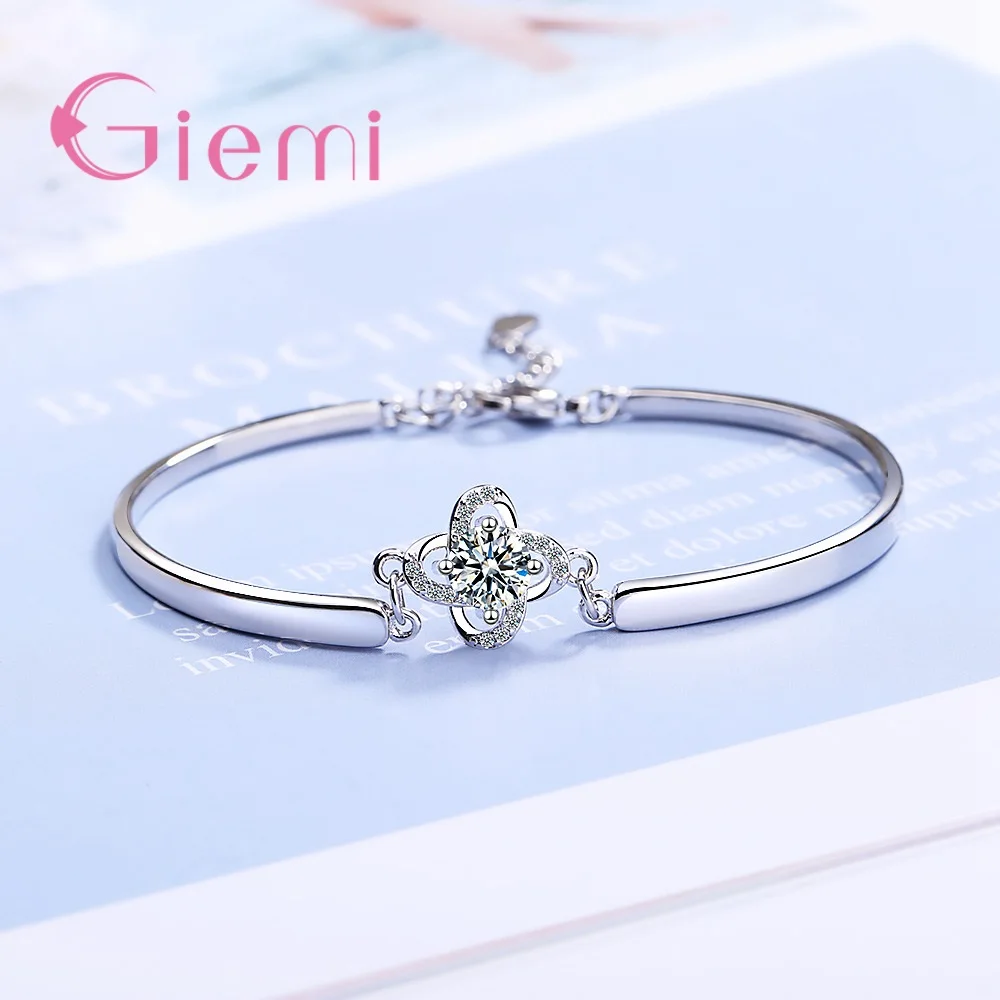 

S90 серебряные браслеты в винтажном стиле Искрящийся фианит Лидер продаж модные ювелирные изделия вечерние для девочек помолвка оптовая про...