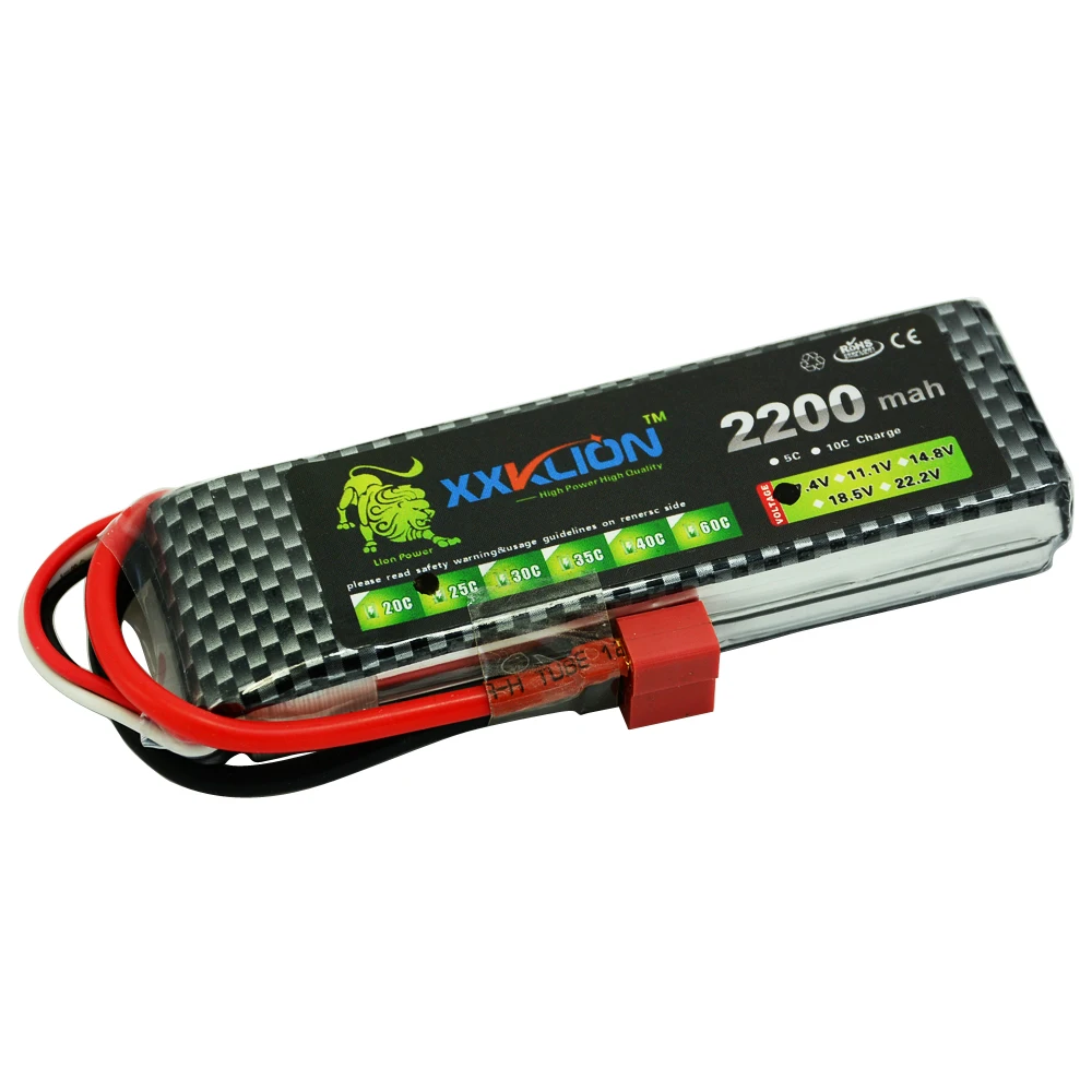 2 шт. XXKLION RC батарея для вертолета 7 4 v 2200 mAh 25C 30c 35c 40c s радиоуправляемый самолет