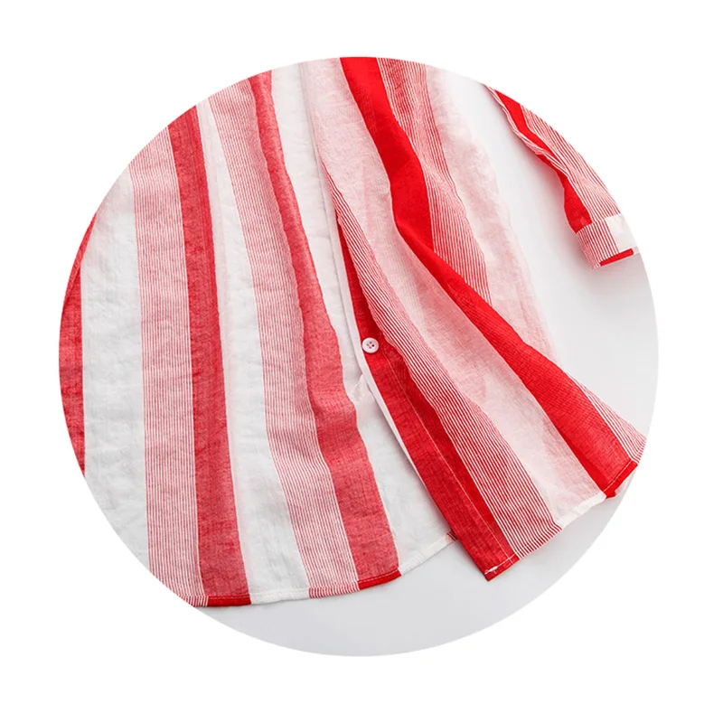Plus Size Long Sleeve Shirt Striped Autumn Women 2018 Korean Style Red Blue Black Loose Fashion Clothing 02838 |