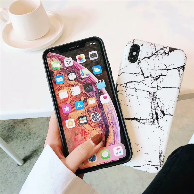 DISCASE модный мраморный чехол для телефона iphone 8 7 plus XS MAX XR матовый мягкий корпус 6 6s