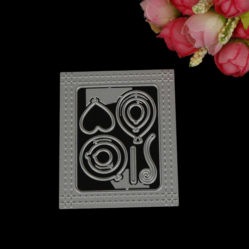 10pc For Scrapbook Album Invitation Home Decoration Embossing Stencils Spring Balloon With Window Frame Metal Cutting Dies | Дом и сад
