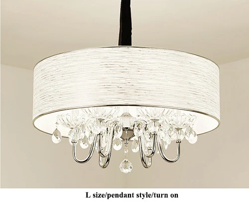 L size-pendant Современный блестящий хрустальный светодиодный потолочный светильник s хромированный металлический светодиодный потолочный светильник для столовой круглый светодиодный потолочный светильник для гостиной - Цвет корпуса: L size-pendant