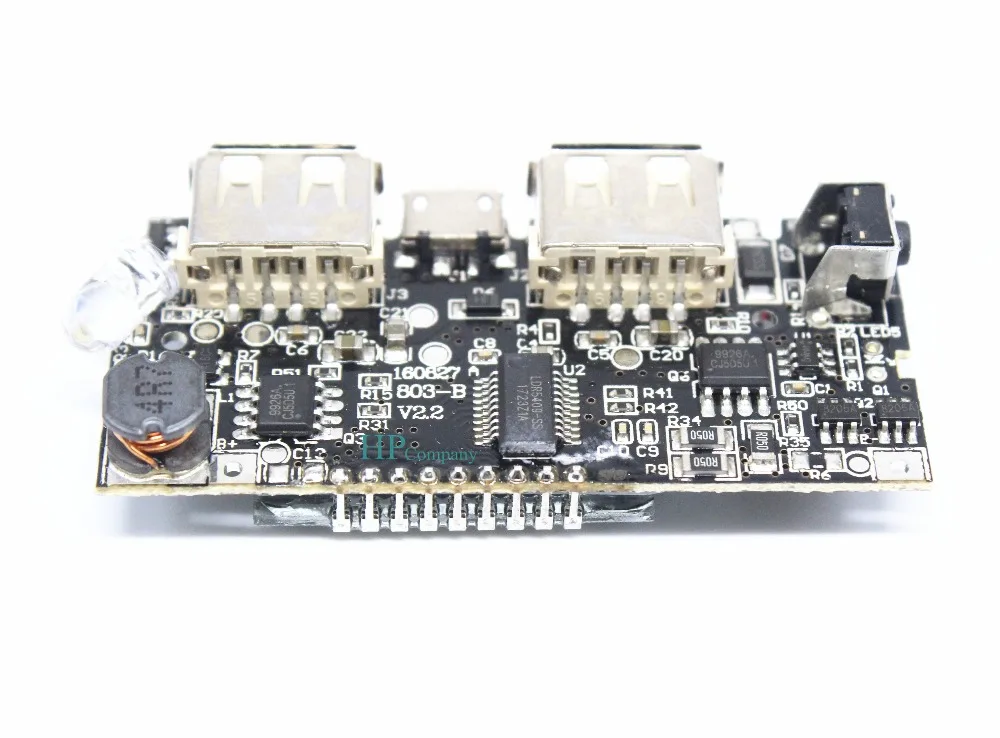 Модуль питания печатной платы с двойным USB 18650 для зарядки аккумуляторов 5 В 1 А а