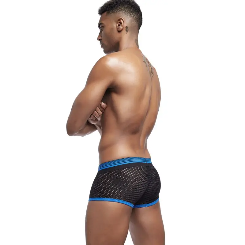 JOCKMAIL новые сексуальные мужские трусы боксеры дышащие сетчатые мужские боксеры мужские трусы Гей пенис мужские трусы мужские Трусы