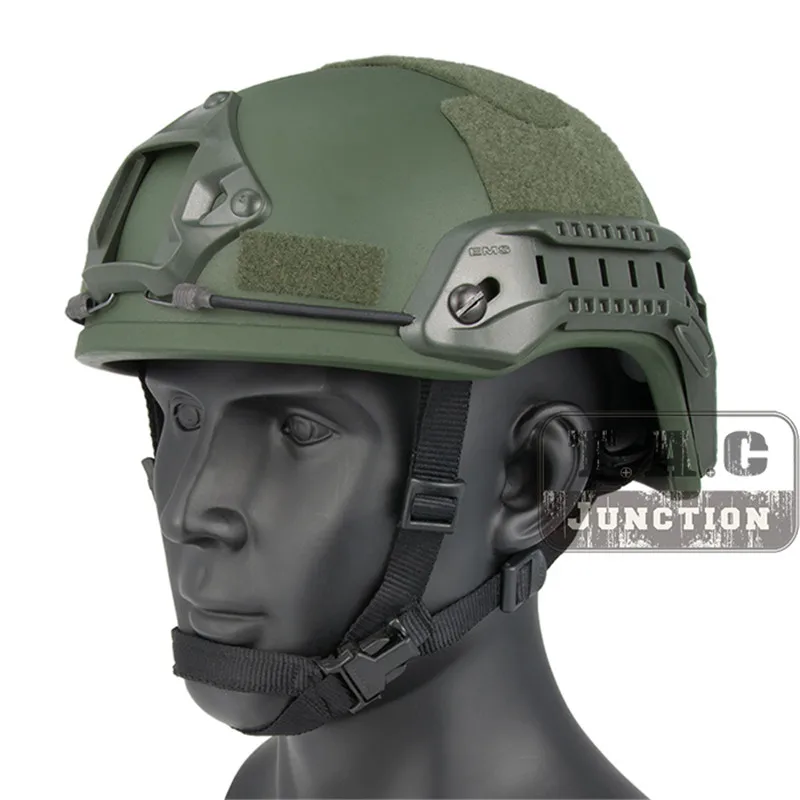 Emerson Tactical ACH ARC MICH 2001 TC-2001 шлем Улучшенный EmersonGear головной защитный с NVG кожухом и боковой рейкой - Цвет: OD