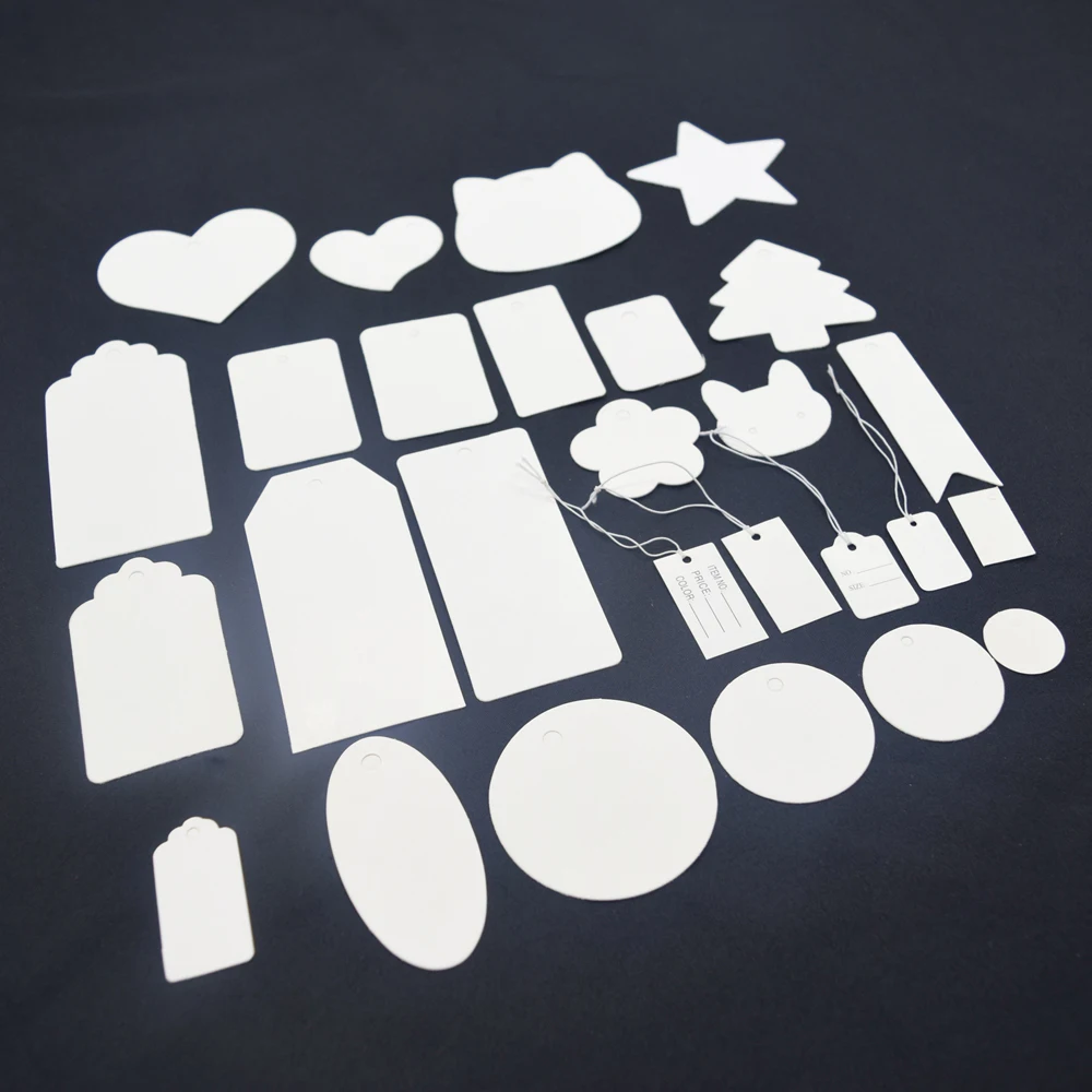 Белые крафт бумажные этикетки сделай сам 10 шт. 20 форм на выбор Пустые бирки для