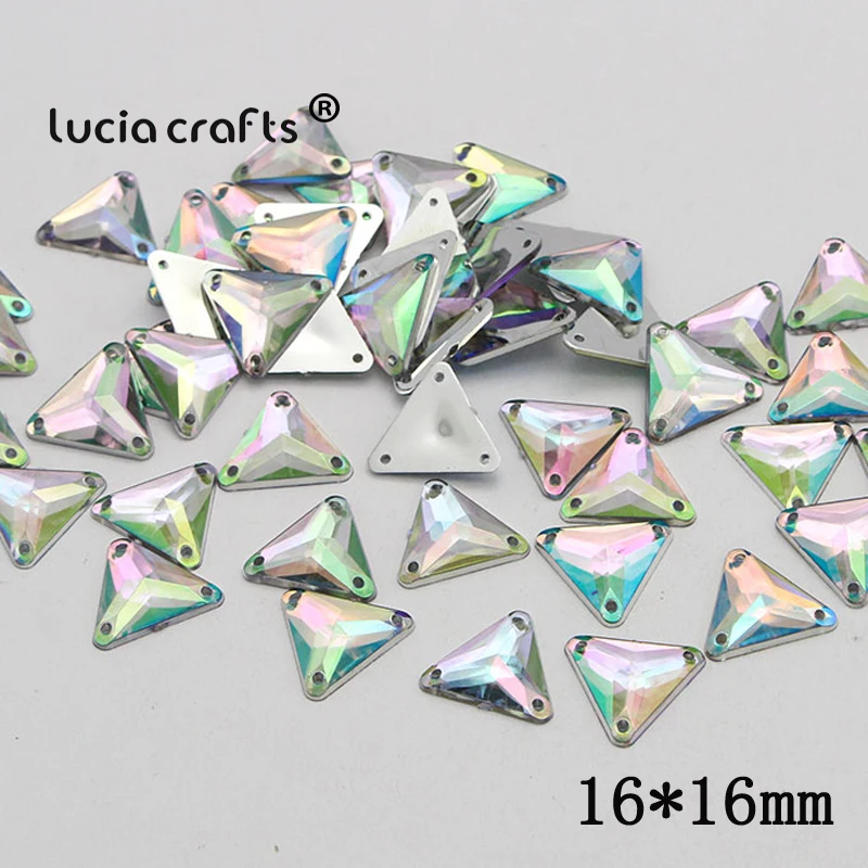 20/25/50/100pcs Multi Shapes AB Color Acrylic Crystal Stone Flatback Rhinestone Beads DIY Sew On Clothing Bags Accessories D1303