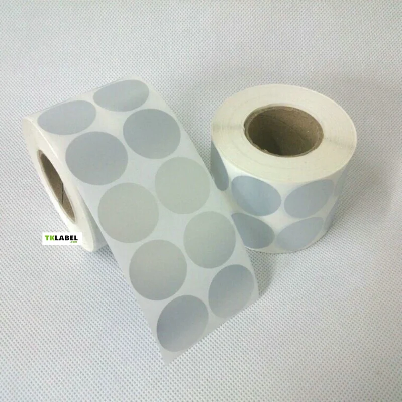 (2000 наклеек в рулоне) круглые серебряные рулоны этикеток для штрих кодов из ПЭТ 30