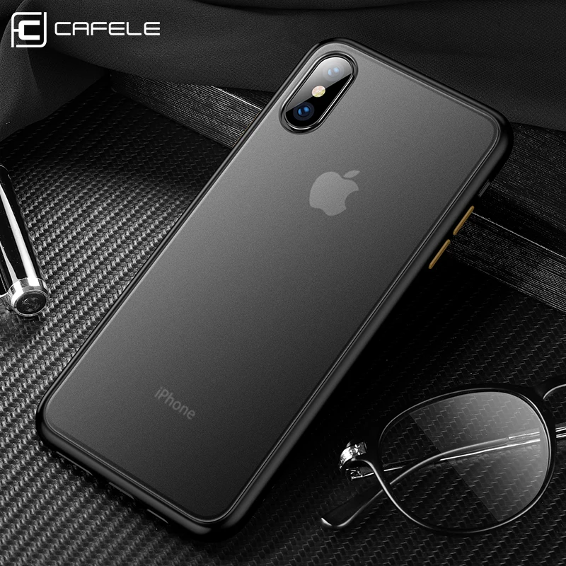 Cafele New Phone Case For iPhone X XR XS MAX 7 8 PLUS PC Hard Back with Soft Edge Cover XSMAX Protective Cases |