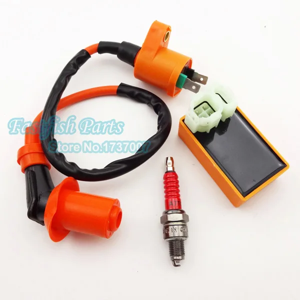 Гоночная катушка зажигания и 6-контактная Свеча AC CDI A7TC для китайского GY6 50 куб. См