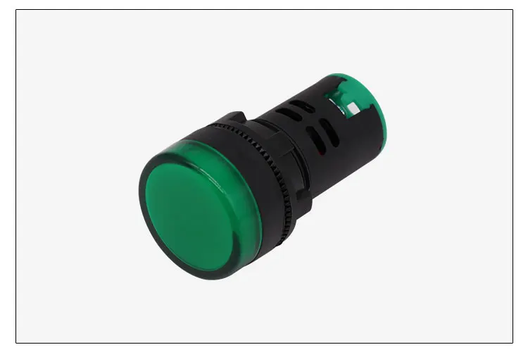 24V green 2 шт./лот Лидер продаж 12 В 24 в 110 В 220 В 380 в 22 мм отверстие расстояние светодиод для монтажа на панель индикатор питания пилот сигнальный светильник лампа - Цвет: 24V green