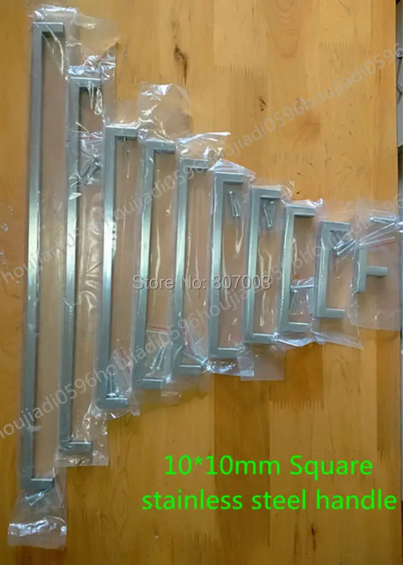 (Длина: 50 мм) 10 мм квадратный стержень из нержавеющей стали ручка кухонного шкафа