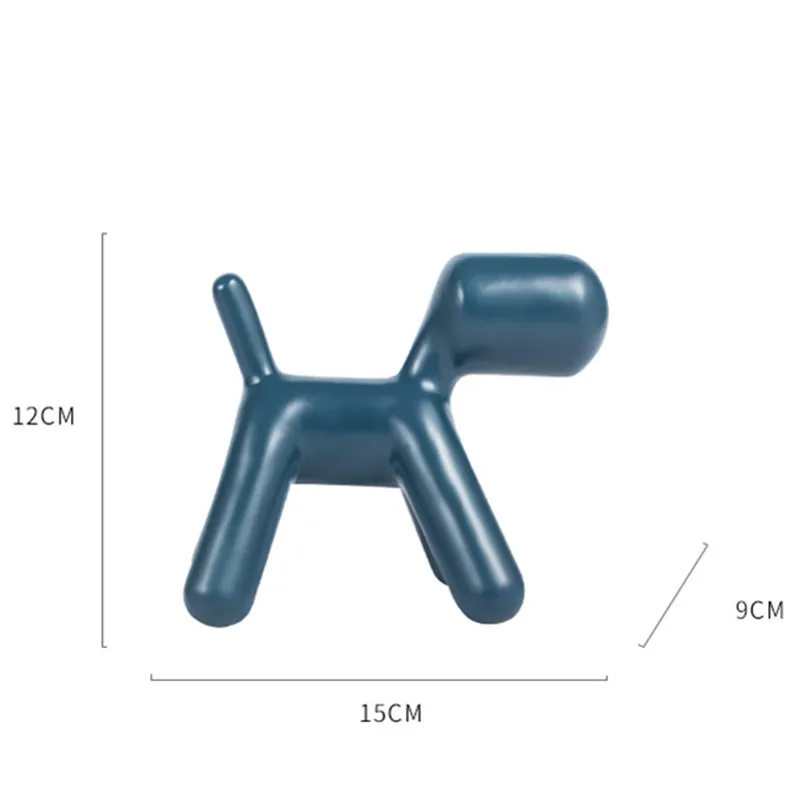 

Stool Dog Statue Abstract Figurine Animals Creative Resin Art Sculpture Home Decoration Accessories Living Room Ornaments R445