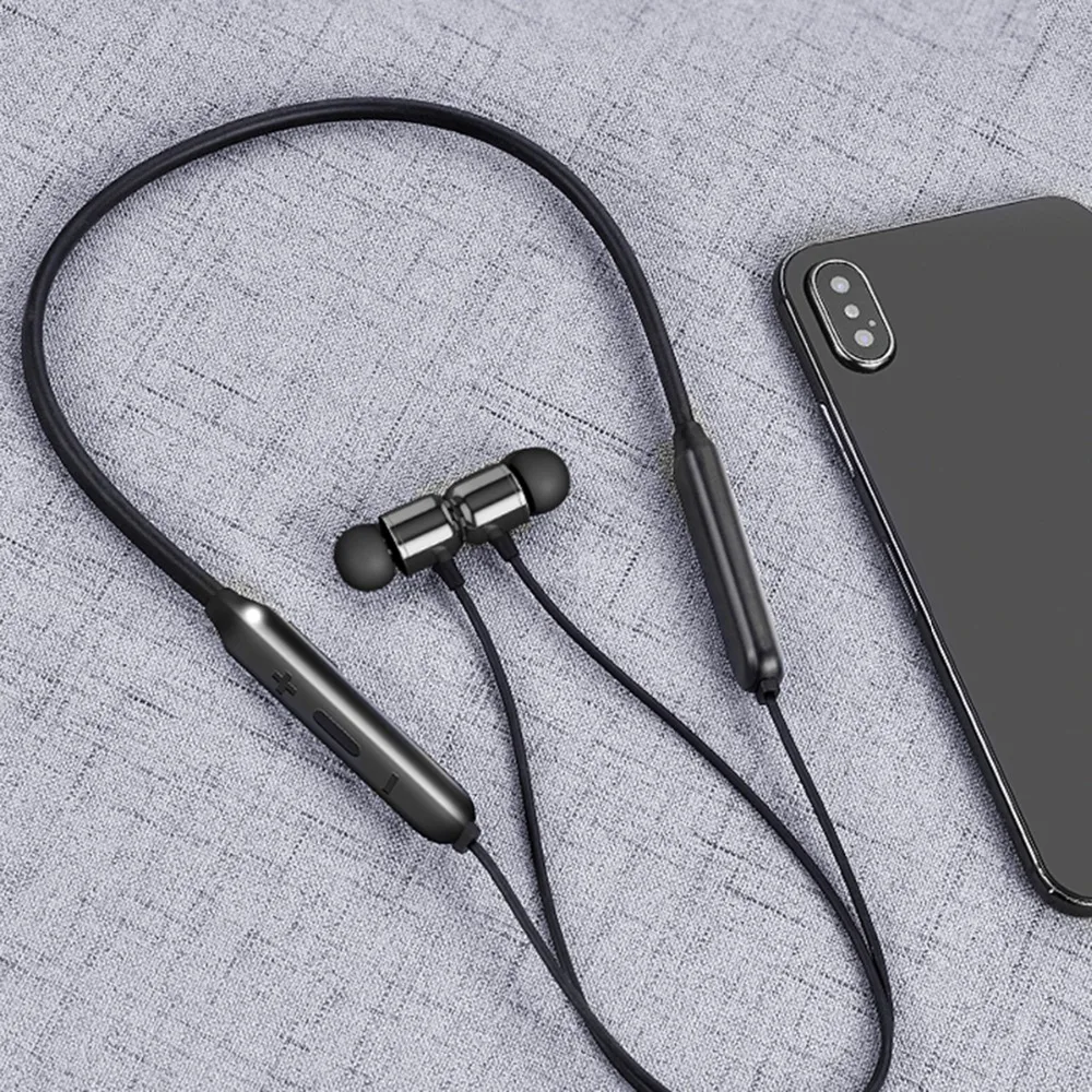 Спортивные магнитные Bluetooth наушники SOONHUA беспроводные вкладыши с микрофоном и