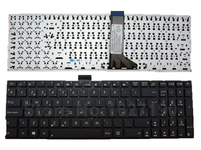 SP/испанская клавиатура для ноутбука ASUS K555 X555 черный без рамки Win8 Новые клавиатуры