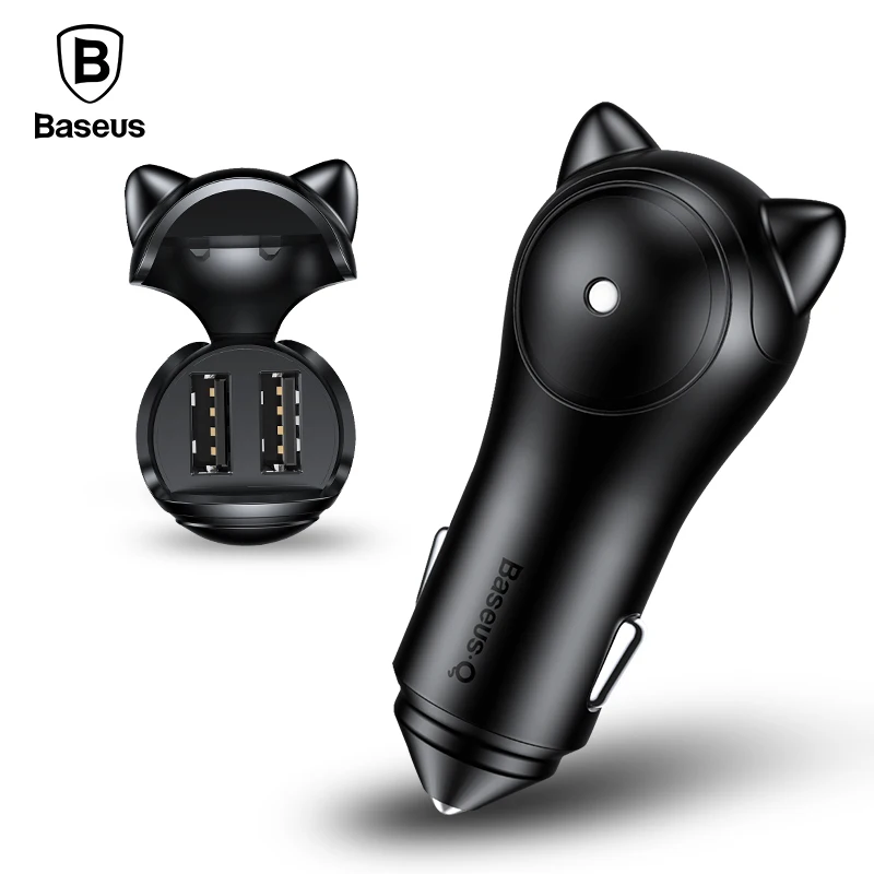 Baseus Dual USB автомобильный телефон Зарядное устройство для iPhone samsung Мобильный Xiaomi 5 В