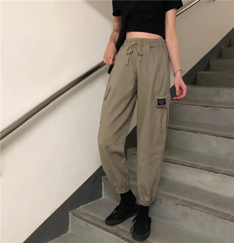 Mihoshop Ulzzang Корейская женская модная одежда Харадзюку с высокой талией свободные