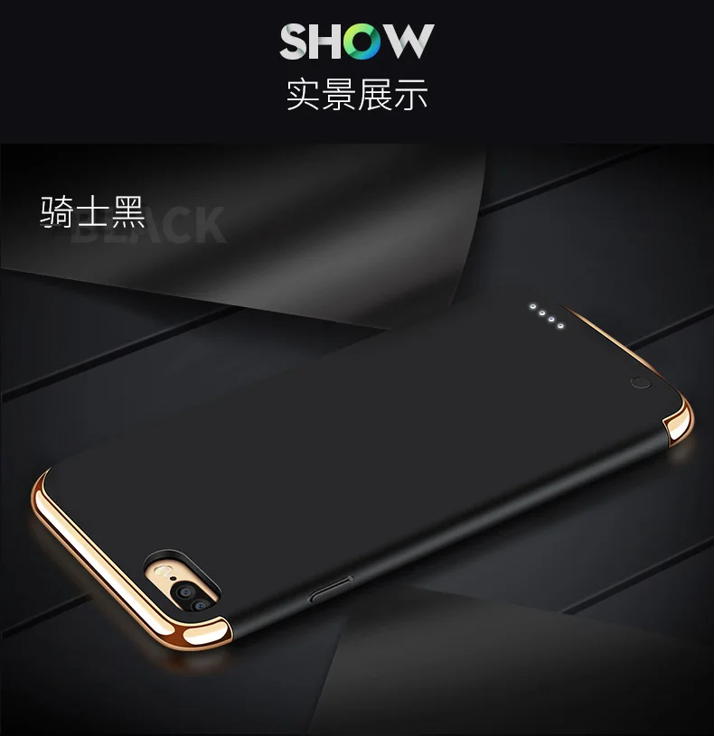 ABV резервный внешний аккумулятор чехол для iPhone 6/6s/7 plus портативный резервный внешний аккумулятор чехол без челюсти подбородка