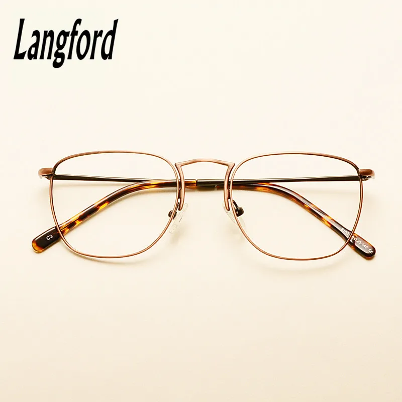 

Langford vintage round gold eyeglass frames for men gold optical eyeglass frames woman glasses full-glasses 8103