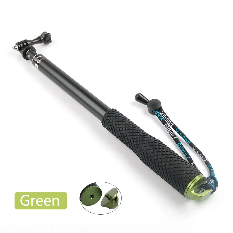 43inch Green 43 дюймов Алюминиевый Дайвинг монопод для GoPro Hero 6 5 7 8 черный штатив Session Sjcam Sj7 Yi 4K Экшн-камера селфи палка для Go Pro - Цвет: 43inch Green
