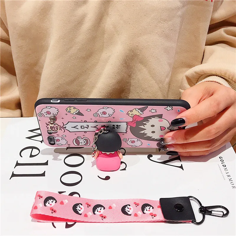 Для iPhone 11 pro 6 7 8 Plus X Maruko чехол для телефона plus XR XS MAX Crayon Shin-chan rope doll Мягкий