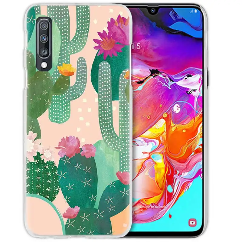 09 Кактус Винтаж цветок чехол для samsung Galaxy A50 A70 A20e A60 A40 A30 A20 A10 A8 A6 плюс A9 A7 жесткий чехол для телефона из поликарбоната с Coque - Цвет: 09