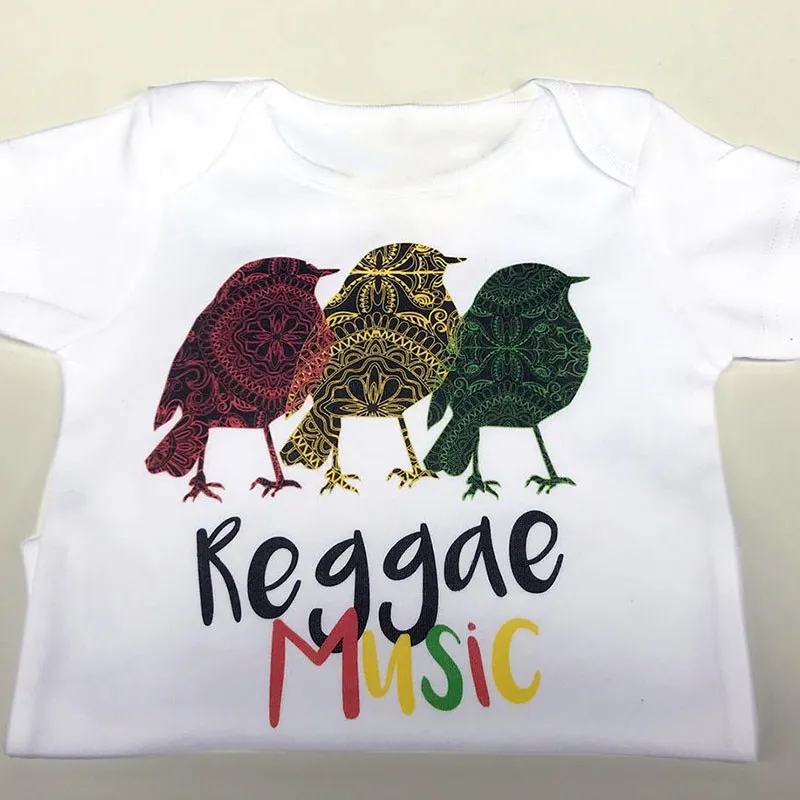 Детский хлопковый комбинезон DERMSPE с коротким рукавом и надписью Reggae для