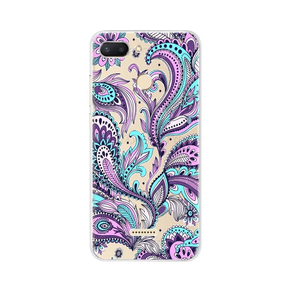 Лаванда Чехол для Xiomi Xiaomi Redmi 6, ТПУ силиконовый чехол для телефона, чехол s с цветочным принтом для Xiaomi Redmi6 Redmi 6, чехлы бамперы - Цвет: Лаванда