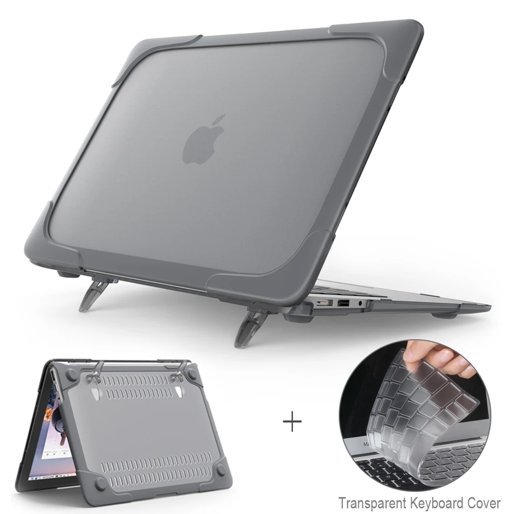 Новый противоударный Внешний чехол складная подставка для Macbook Air Pro Retina 11 12 13 15