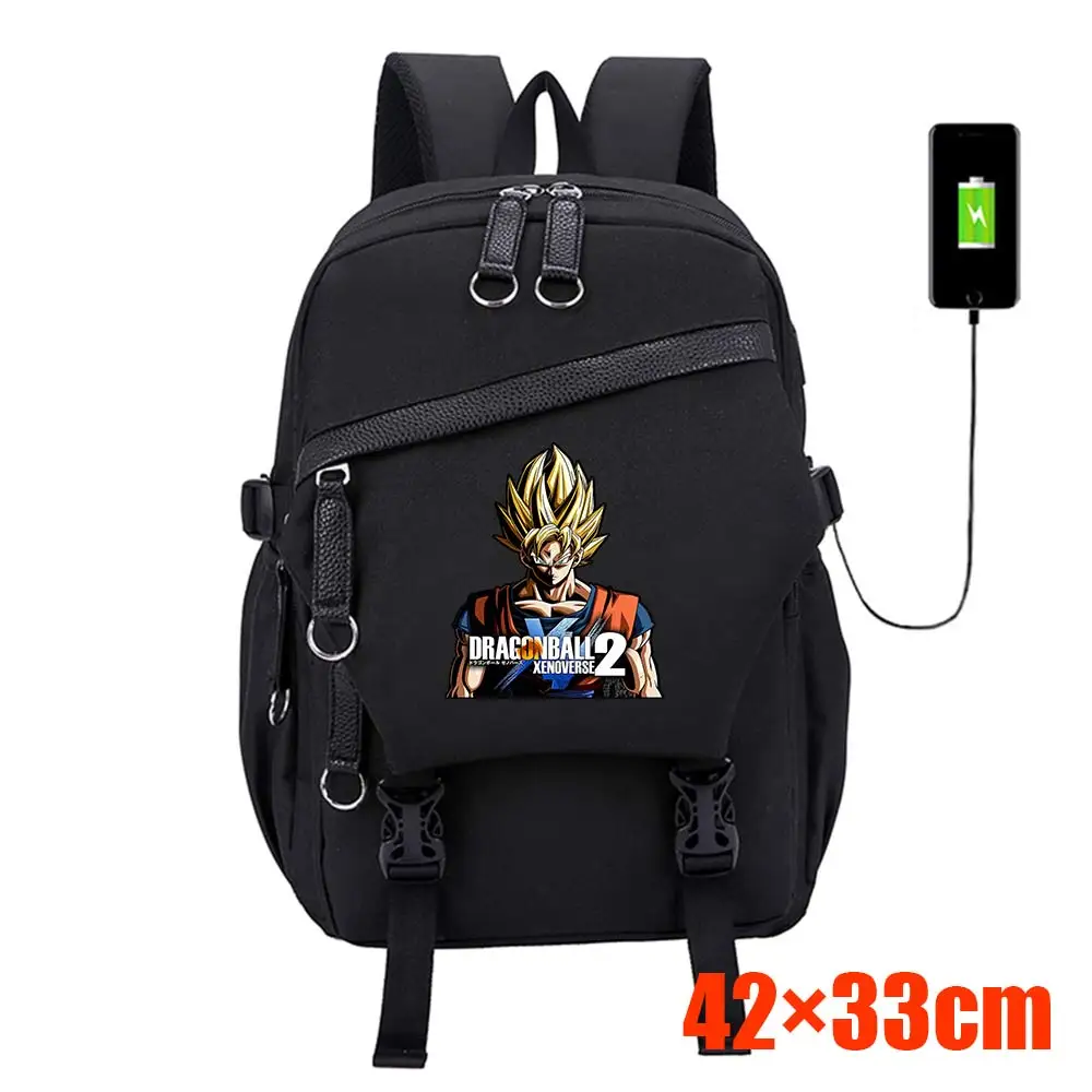 Dragon Ball Z Модный водонепроницаемый рюкзак для ноутбука с защитой от кражи зарядка