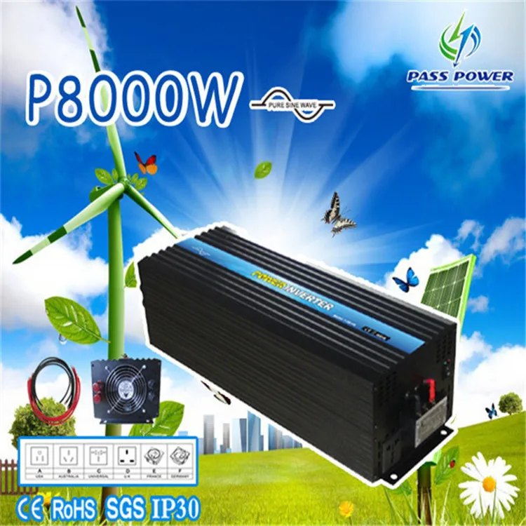 

Use for air conditioner , dc 48v to ac 220v 230v 8000w/8kw pure sine wave dc ac solar power home inverter