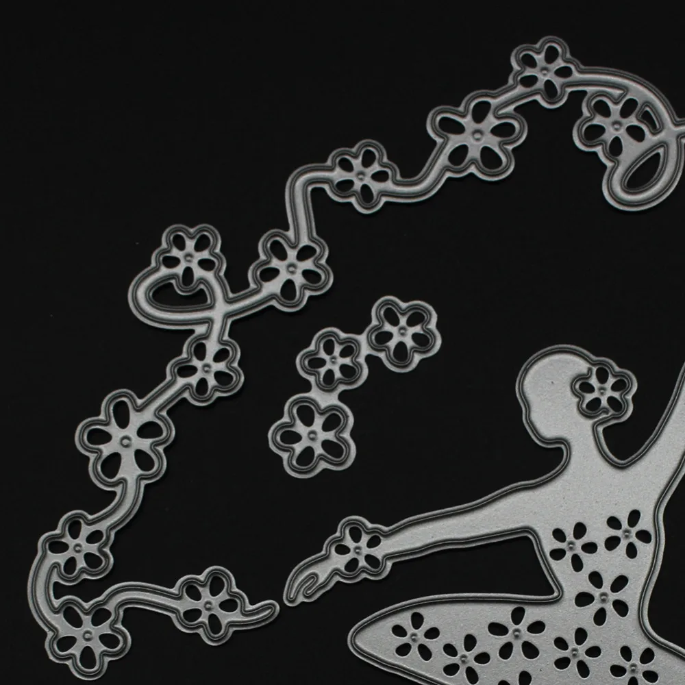 Балетная девушка металлические резные штампы для танцев леди металлический