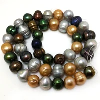16 inches 9 10mm a good luster multicolor natural potato pearl loose strand