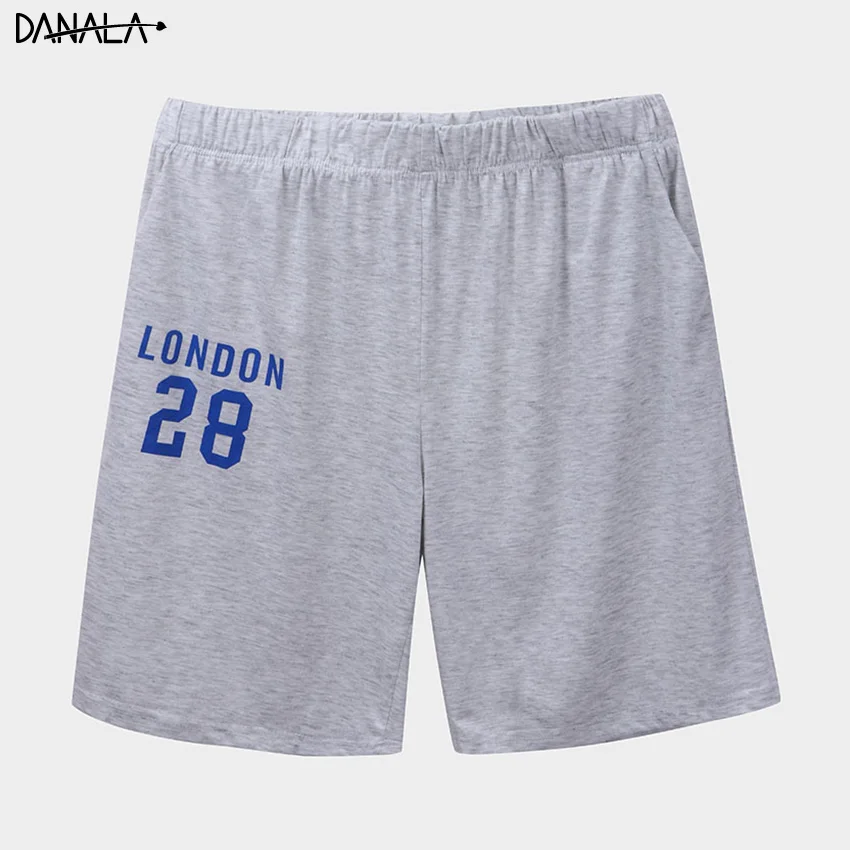 DANALA Casual Pajamas Man Set 2019 Short Sleeve Cotton Supple Nightwear Summer Gray And Blue Home Clothes For Vogue | Мужская одежда