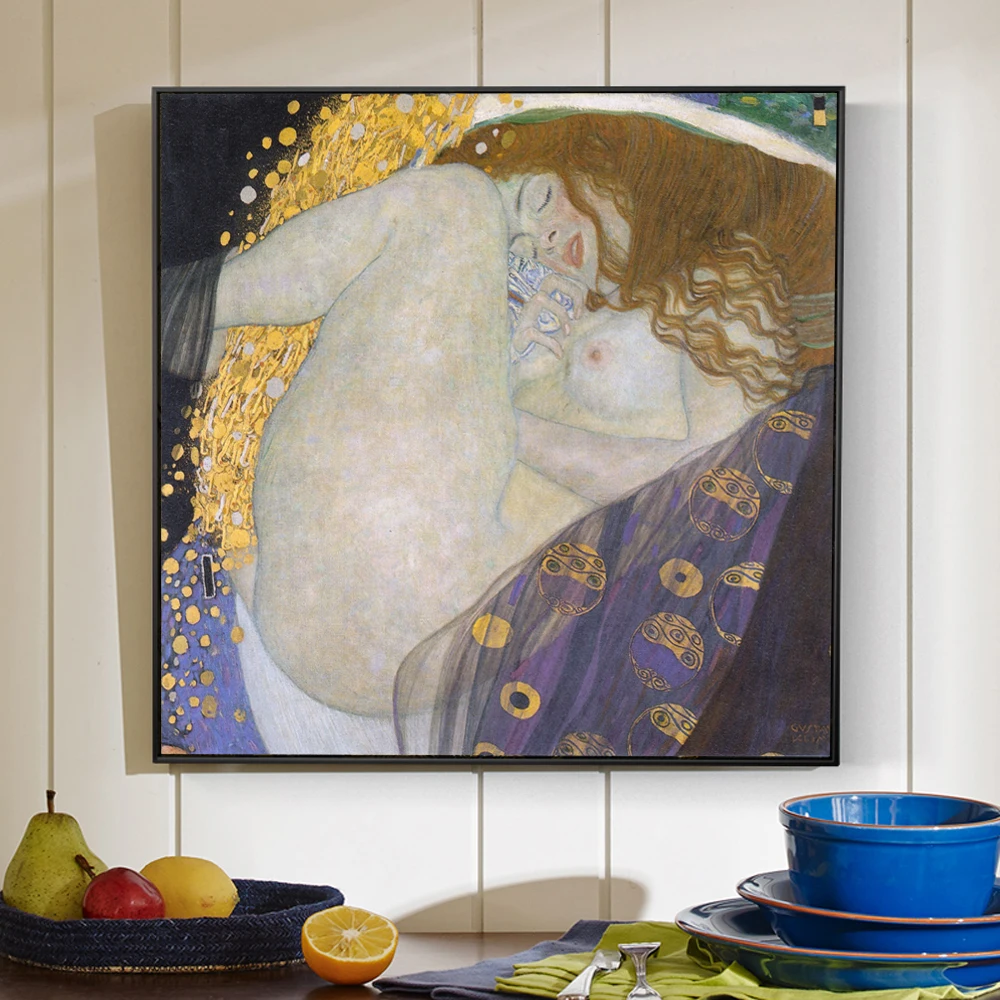 Настенные художественные картины Gustav Klimt для гостиной Danae декоративные на холсте