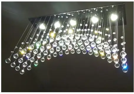 Светодиодный Современный простой освещение бара стола лампа хрустальная люстра