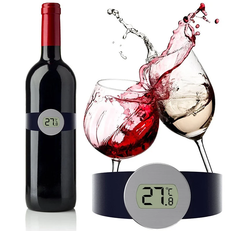 

MOSEKO Digital Read Thermometer Champagne and Wine Bottle Snap with LED Display for Wine Enthusiast