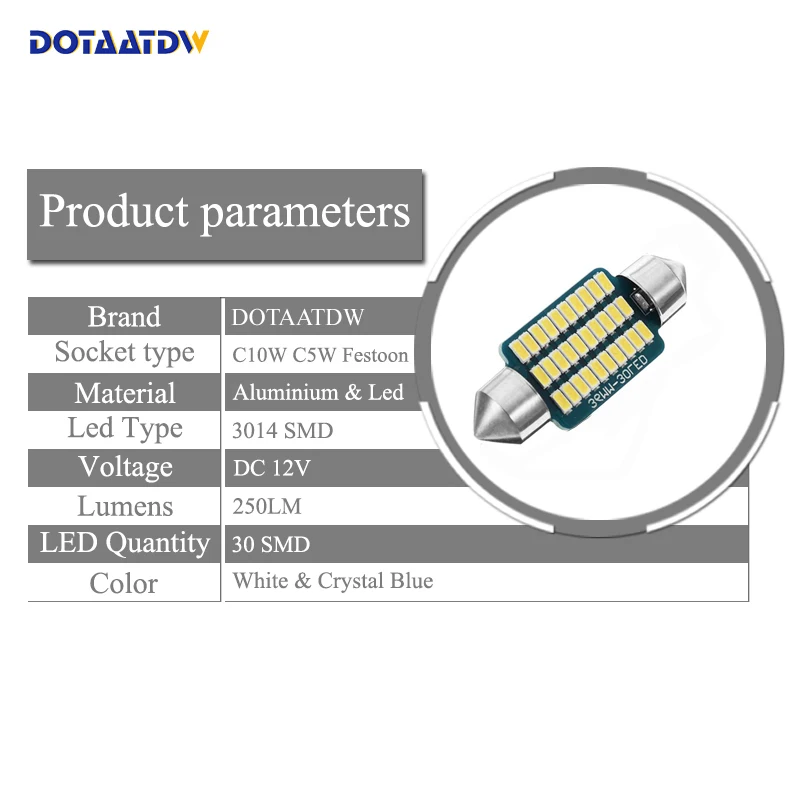 2x31 мм 36 39 41 C10W SMD3014 купольная гирлянда CANBUS OBC без ошибок Светодиодная лампа c5w