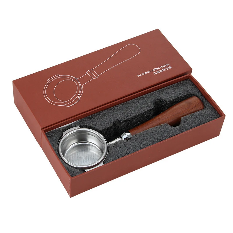 Кофейник из нержавеющей стали E61 держатель с фильтром без дна и деревянной ручкой