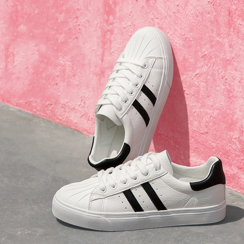 Осенняя обувь женские Стэн белые на плоской подошве суперзвезды Одежда высшего