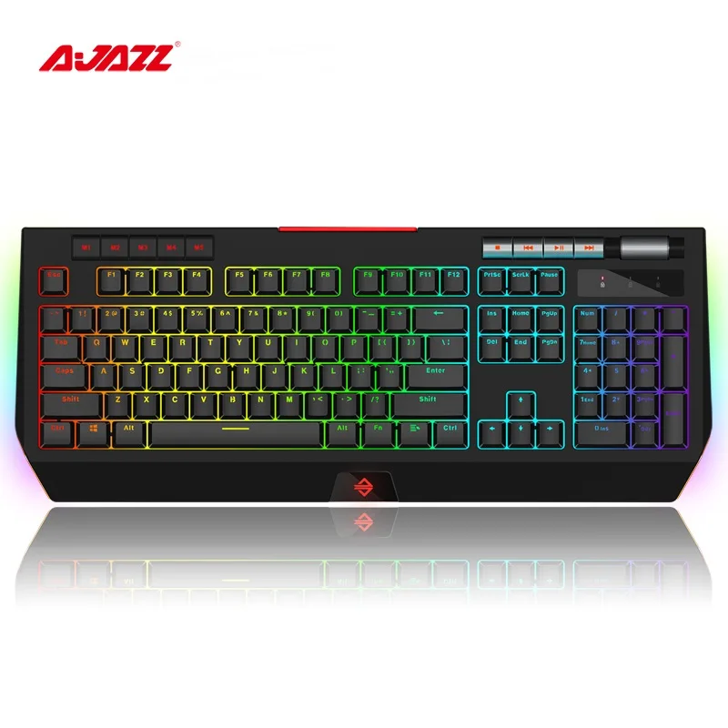 Ajazz AK525 Magnum эргономичный Esports USB Проводная Механическая игровая клавиатура, RGB подсветка черный синий, красный, коричневый ось